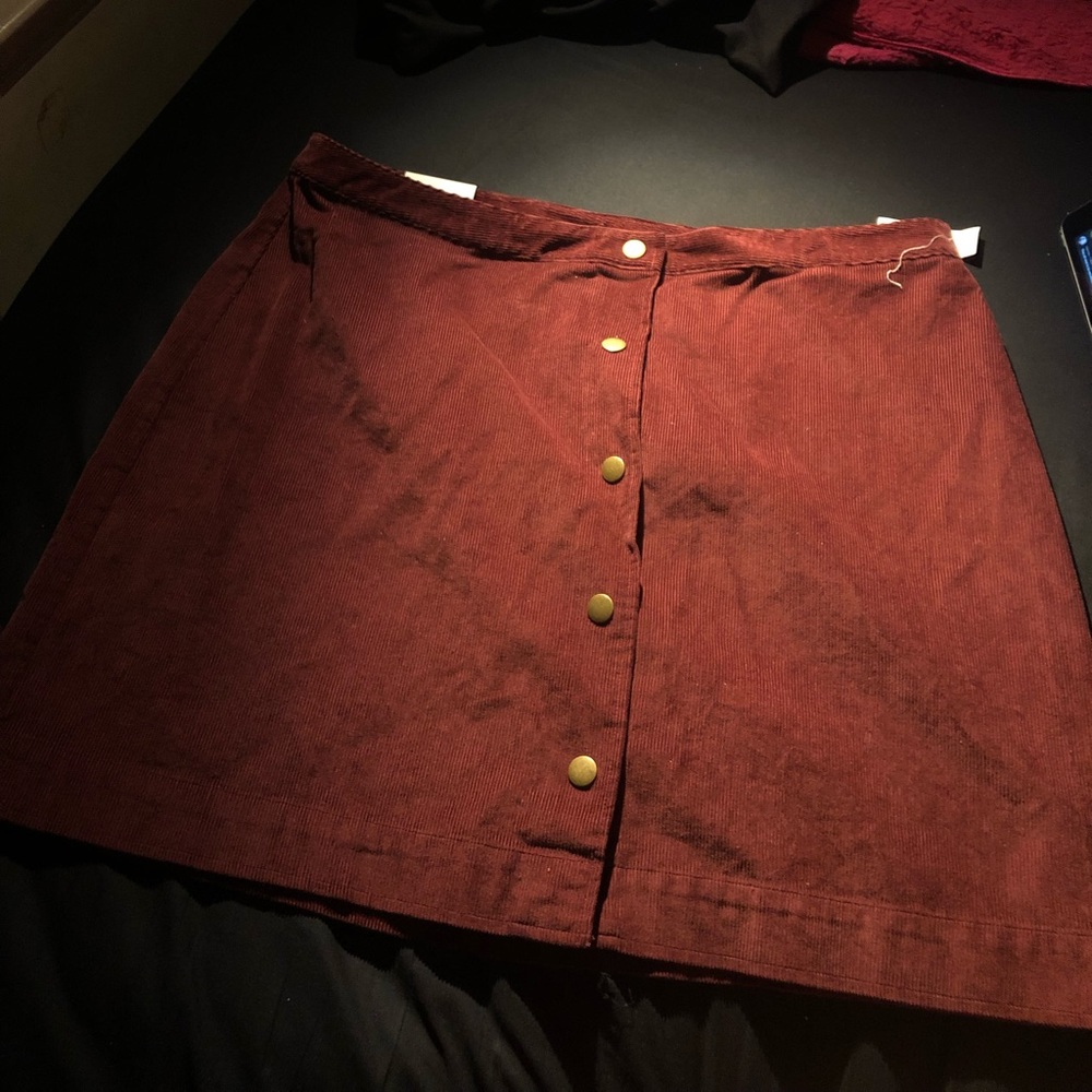 burgundy skirt :)